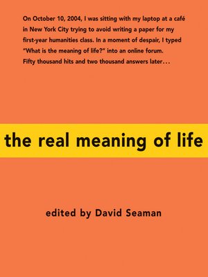cover image of The Real Meaning of Life